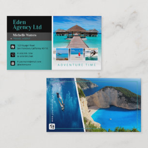 Adventure-tijd Toerisme Reisagent Visitekaartje