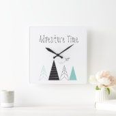 'Adventure time' wandklok Vierkante Klok (Huis)