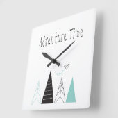 'Adventure time' wandklok Vierkante Klok (Hoek)