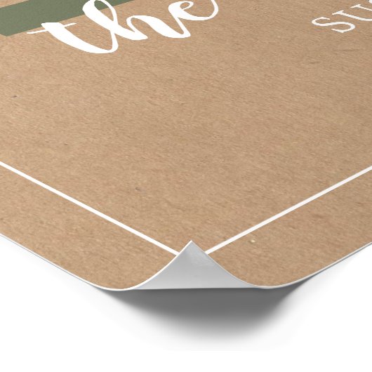 Adventure Trailer Camper Blue Boy Baby shower Poster (Hoek)