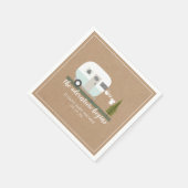 Adventure  Trailer Camper Boy Baby shower Servet (Hoek)