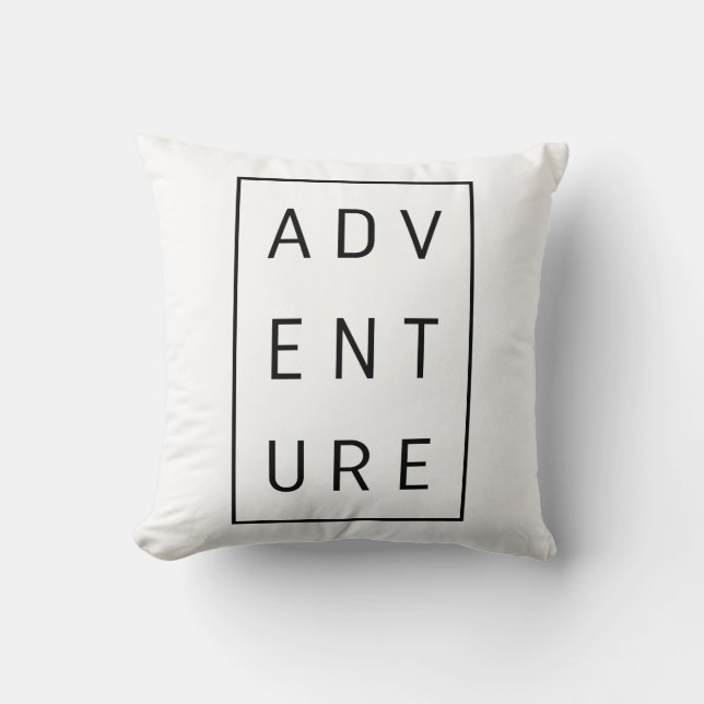 Adventure Typografie Kussen (Voorkant)