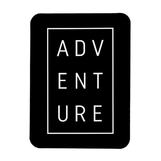 Adventure Typografie Magneet (Verticaal)