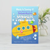 Adventure Under the Sea Birthday Invitation (Debout devant)