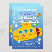 Adventure Under the Sea Birthday Invitation (Devant / Derrière)