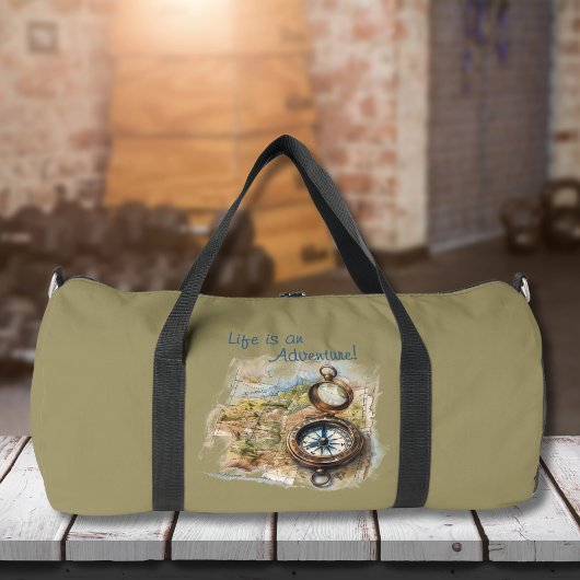 Adventure Vintage Compass Gym Travel Duffle Sac