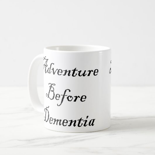 Adventure voor dementie Mok Funny Traveler Mok (Voorkant links)