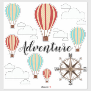 Adventure voor luchtballons sticker