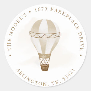 Adventure wacht neutraal   Retouradres Ronde Sticker