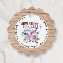 Adventure wacht op Baby shower Rustic Purple Flowe