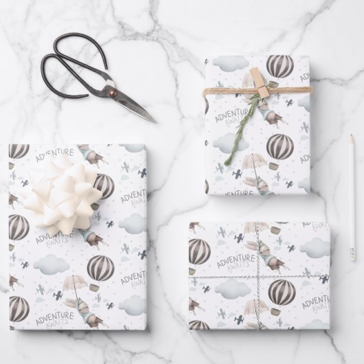 Adventure wacht op bunny Wrapping Paper Sheets (Voorkant)