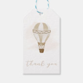 Adventure wacht op neutraal Baby shower | Dank u w Cadeaulabel (Voorkant)