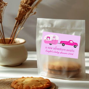 Adventure wacht op Schattige Truck & Trailer BABY Rechthoekige Sticker