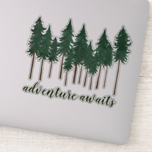 Adventure wacht Tall Pine Trees Forest Sticker