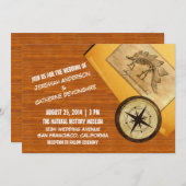 Adventure Wedding Invitation Kaart (Voorkant / Achterkant)