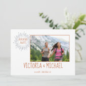 Adventure Wedding Photo Sla de datum Uitnodiging o (Staand voorkant)