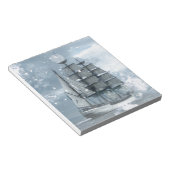 Adventure Winter Snow storm piratenschip Notitieblok (Schuin)