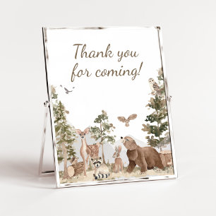 Adventure Woodland Animals Bedankt voor je komst Poster