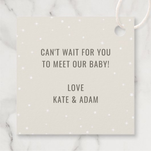 Adventure Woodland Neutraal Baby shower Dank u wel Bedankjes Labels (Achterkant)