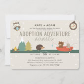 Adventure Woodland Neutral Adoption Baby shower Kaart (Voorkant)
