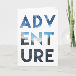 Adventure Word Art Modern Travel Photography Kaart