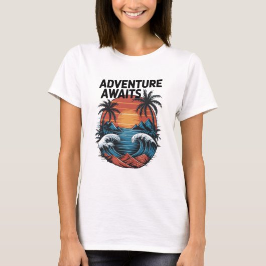  Adventures Await: Bold Exploration T-Shirt Design (Devant)