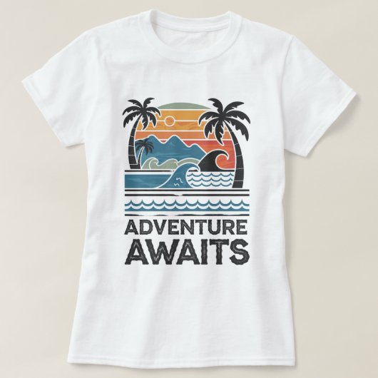  Adventures Await: Bold Exploration T-Shirt Design (Design devant)