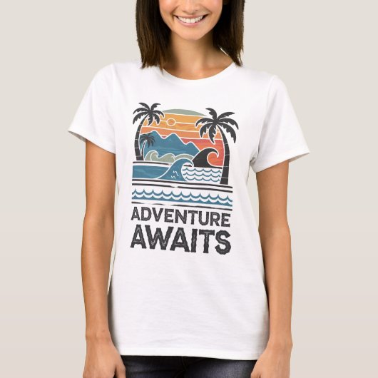  Adventures Await: Bold Exploration T-Shirt Design (Devant)