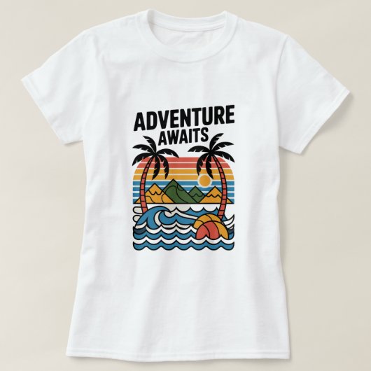  Adventures Await: Bold Exploration T-Shirt Design (Design devant)