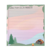 Adventures Await : Notes du Bloc-notes de Camp (Devant)