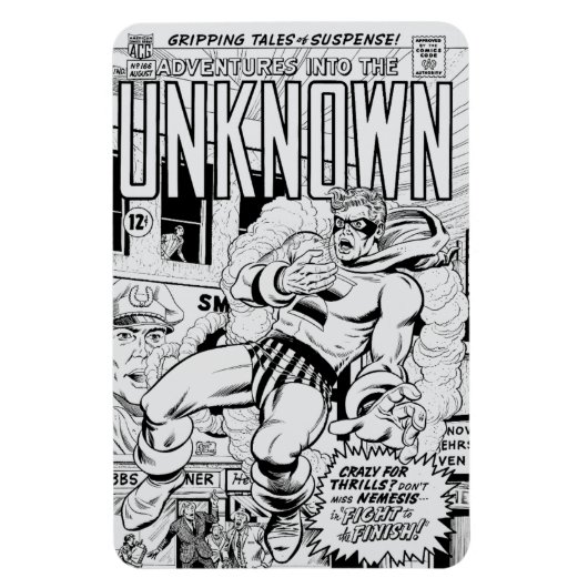 'Adventures into the Unknown' Lite Grey Magnet Magneet (Verticaal)