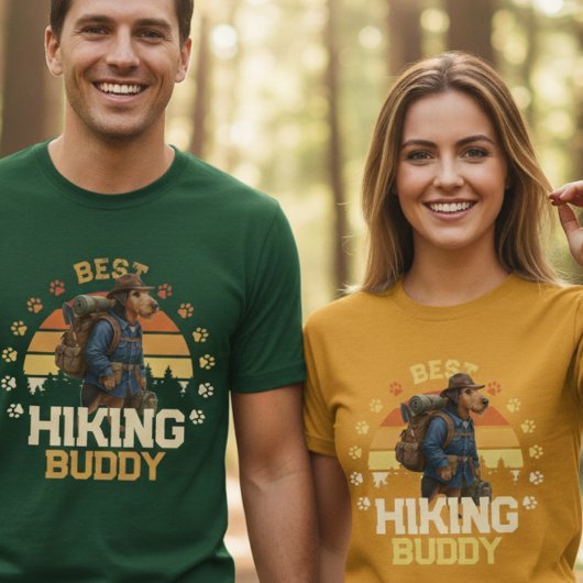 Adventurous Airedale Hiker Wilderness Explorer T-shirt