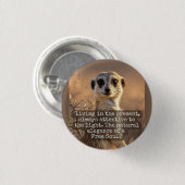 Adventurous Meerkat Living Ronde Button 3,2 Cm (Voorkant /achterkant)