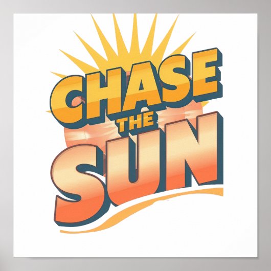 Adventurous Travel and Sunshine Slogan Poster (Voorkant)