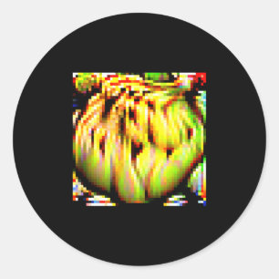 Adversariële antigezichtsherkenning Camouflage Inv Ronde Sticker