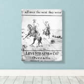 Advert voor Levi Strauss & Co., c.1900 (litho) Canvas Afdruk (Insitu (Houten vloer))