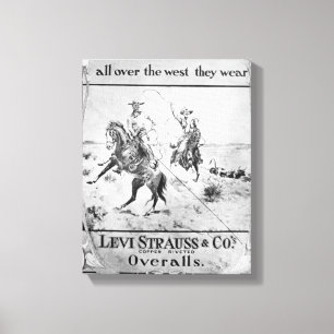 Advert voor Levi Strauss & Co., c.1900 (litho) Canvas Afdruk