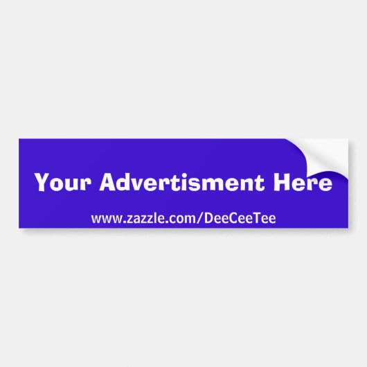 Adverteer uw eigen Bumpersticker (Voorkant)