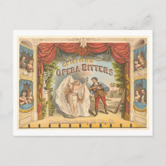 advertentie Griffith's Opera Bitters Briefkaart (Voorkant)