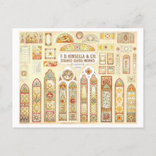  advertentie voor Glas in lood Windows Briefkaart