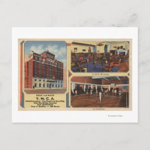 Advertentie voor het leger/marine Y.M.C.A. gebouw Briefkaart