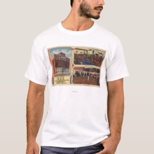 Advertentie voor leger/marine Y.M.C.A. Gebouw T-shirt