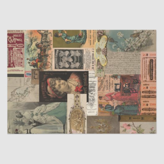  advertentiecollage ShabbyChic-decoupage Tissuepapier (Voorkant)