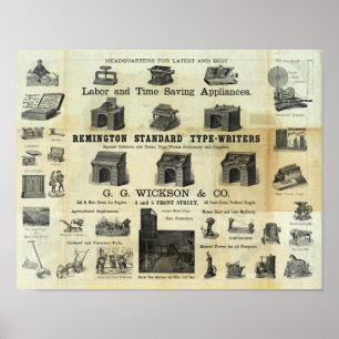 Advertenties met Guide-kaart Poster
