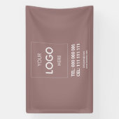 Adverteren Business Logo Brown Spandoek (Verticaal)