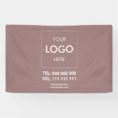 Adverteren Business Logo Brown Spandoek (Horizontaal)
