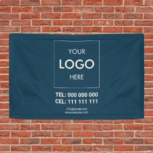 Adverteren Business Logo Navy Spandoek