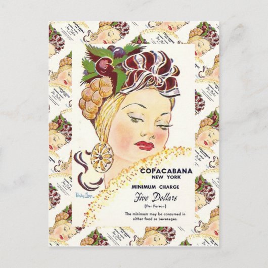  adverteren, Copacabana, New York Briefkaart (Voorkant)
