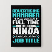 Adverteren Manager Functietitel Beroepsvaardighede Button (Voorkant)