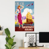  Adverteren Northwest Airlines-Poster Poster (Thuiskantoor)